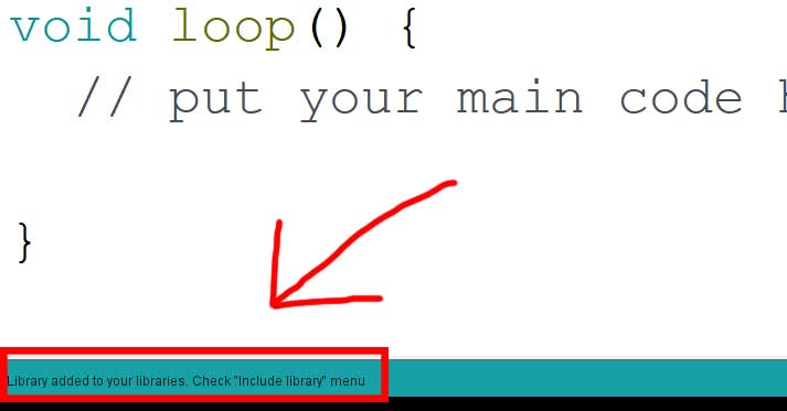 Library has been successfully added to the Arduino IDE