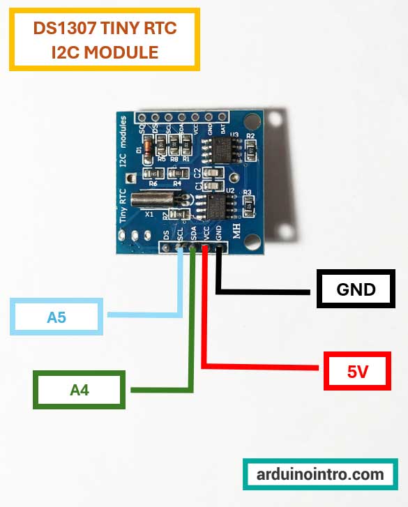 DS1307 RTC Module pinout.