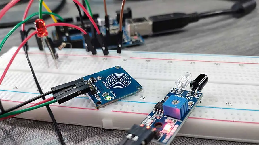 Combining the Infrared Sensor and Touch Sensor in 1 Arduino Project (with Circuit and Sketch)