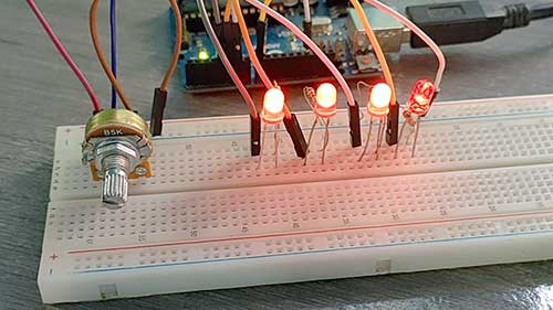 Making a LED Meter with a Potentiometer